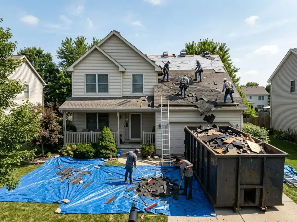 roof-replacement-debris-remova-004 — frequently asked questions, Cheapest Dumpster Rentals in Battle Ground, IN